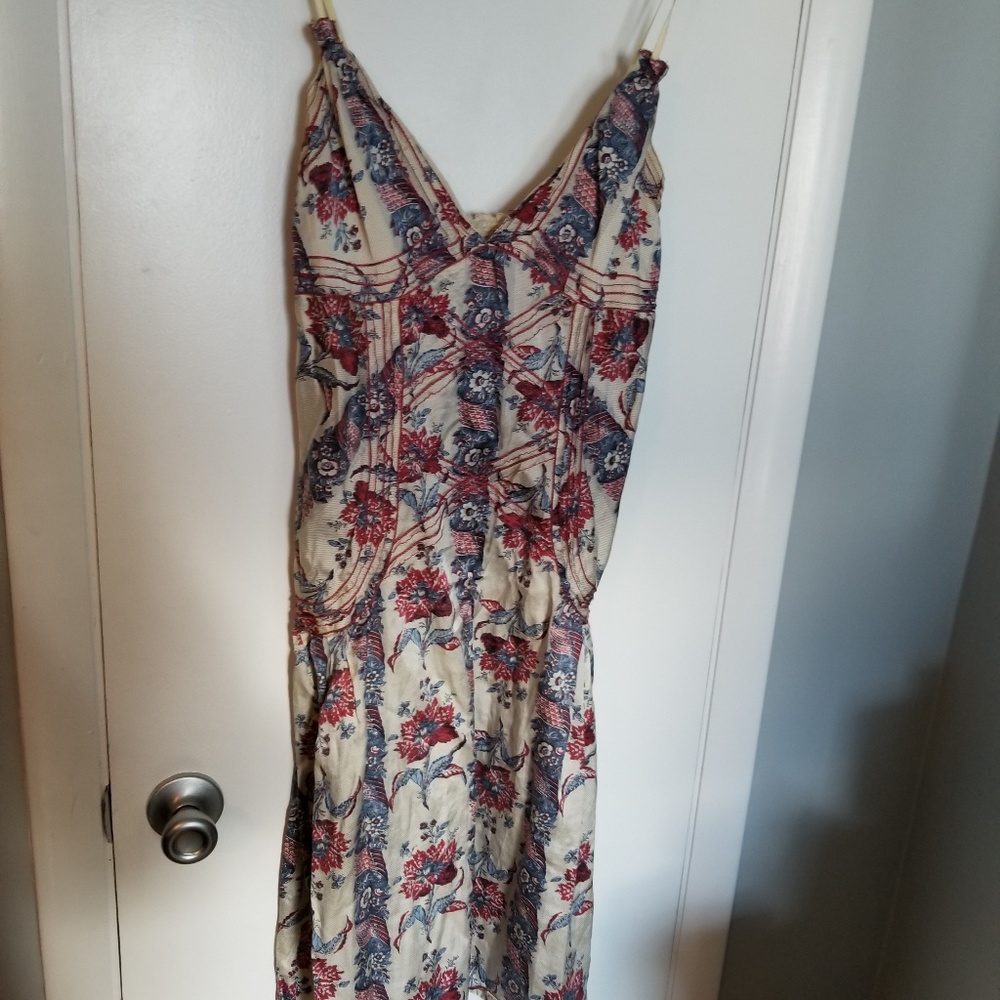 Max Studio Silk Cotton Floral Slip Dress M